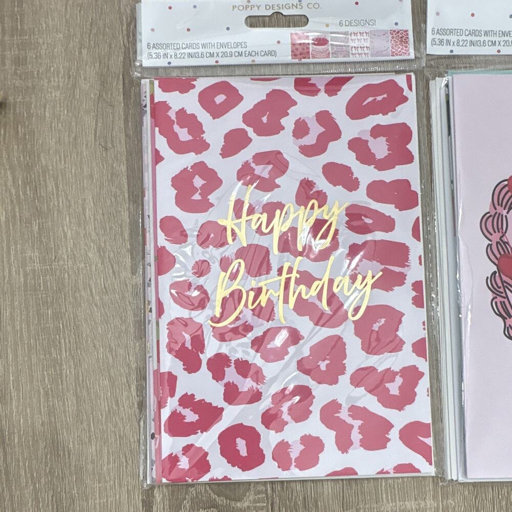 Poppy Designs Co. Birthday Greeting Cards Bulk w/ Envelopes, Folded 5.36x8.22" - Picture 2 of 6